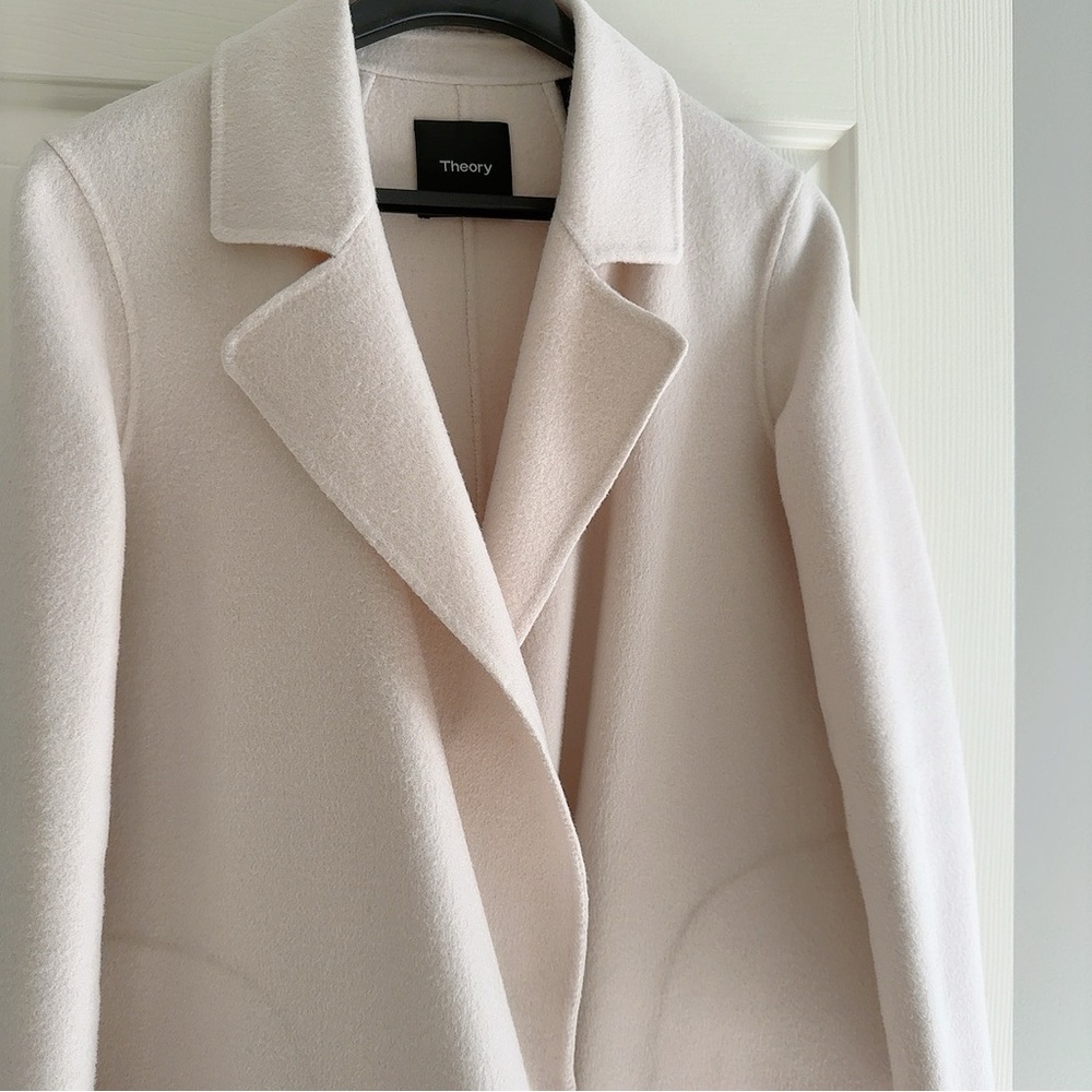 Theory Open Front Coat In Double-Face Wool-Cashme… - image 8